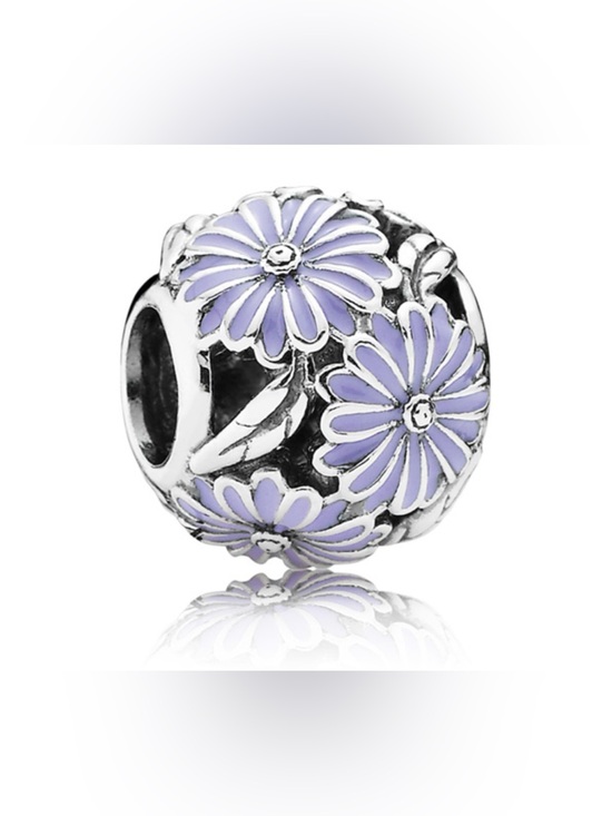 Pandora Jewelry - Authentic Pandora Retired Daisy Meadow Lavender Enamel S925 Ale Sterling Charm